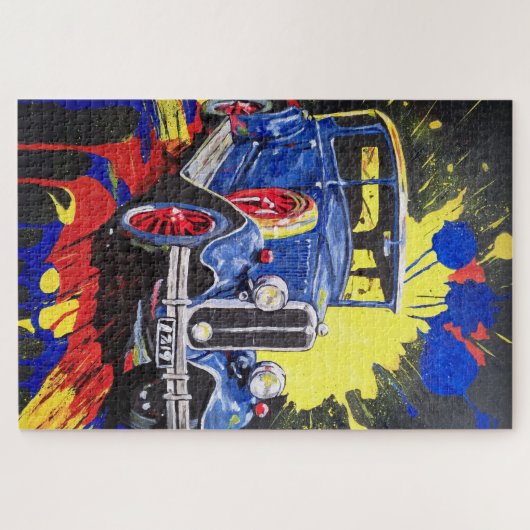 Retro, mobil, Auto, Vintag, Puzzle (Horizontal)