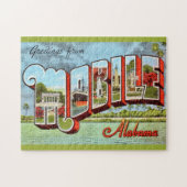 Retro Mobile Alabama Postcard Puzzle (Horizontal)