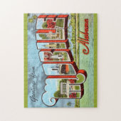 Retro Mobile Alabama Postcard Puzzle (Vertikal)