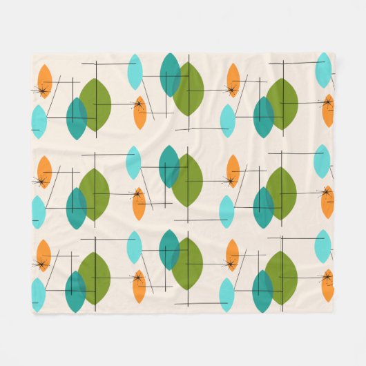 Retro mobile Muster-Fleece-atomardecke Fleecedecke (Vorderseite (Horizontal))