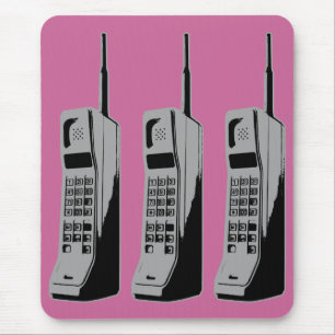 Retro-Mobiltelefon-Grafik Mousepad