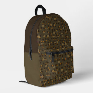 Retro-Mocha-Latte 1970s Bubble Dream Bedruckter Rucksack