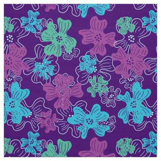 Retro Mod 60er 70er Blume Stoffmuster Stoff (Muster)