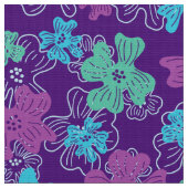 Retro Mod 60er 70er Blume Stoffmuster Stoff (Nahaufnahme)