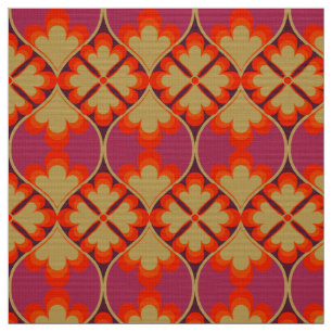 Retro Mod 60er 70er Blume Stoffmuster Stoff