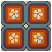 Retro Mod 60er 70er Blume Stoffmuster Stoff (Muster)