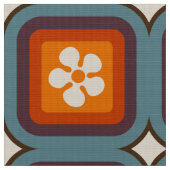 Retro Mod 60er 70er Blume Stoffmuster Stoff (Nahaufnahme)