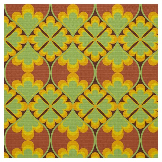 Retro Mod 60er 70er Blume Stoffmuster Stoff (Muster)