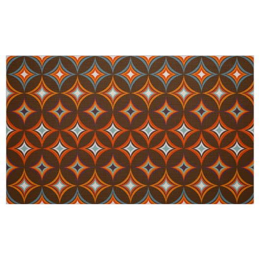 Retro Mod 60er 70er Blume Stoffmuster Stoff (Fat Quarter (45,7 x 55,9 cm))