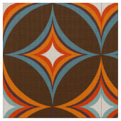 Retro Mod 60er 70er Blume Stoffmuster Stoff (Nahaufnahme)
