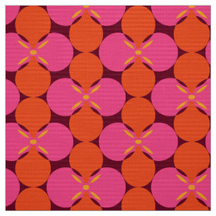 Retro Mod 60er 70er Blume Stoffmuster Stoff