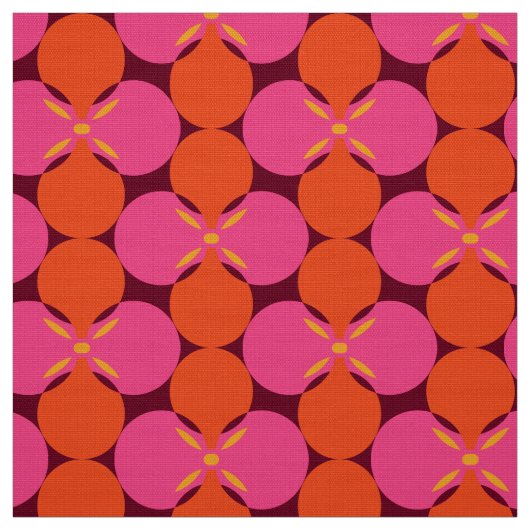 Retro Mod 60er 70er Blume Stoffmuster Stoff (Muster)