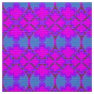 Retro Mod 60er 70er Blume Stoffmuster Stoff