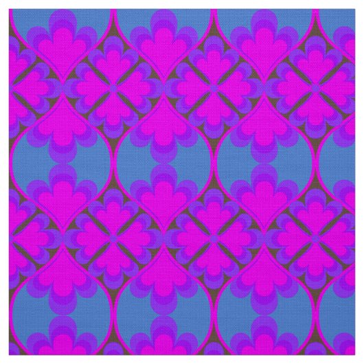 Retro Mod 60er 70er Blume Stoffmuster Stoff (Muster)