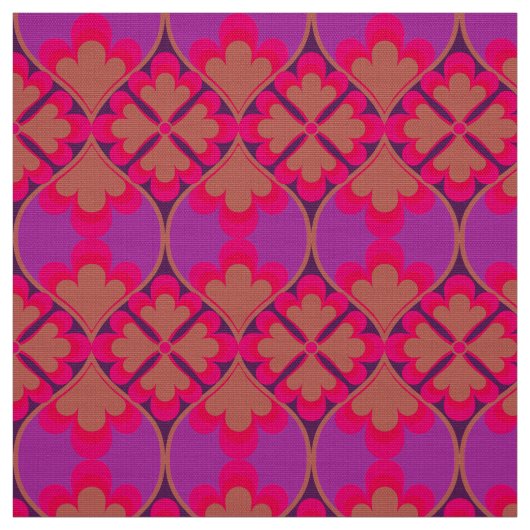 Retro Mod 60er 70er Blume Stoffmuster Stoff (Muster)