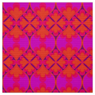 Retro Mod 60er 70er Blume Stoffmuster Stoff