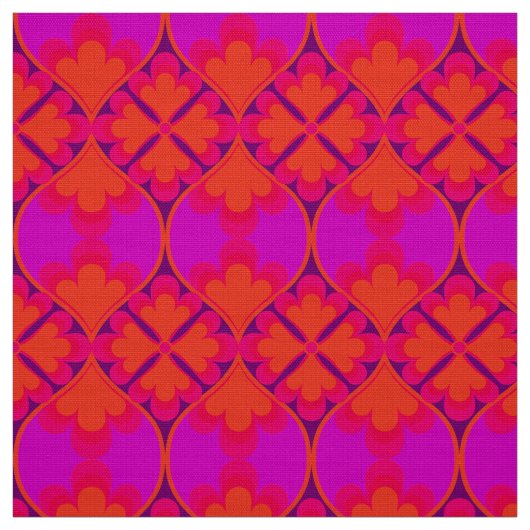 Retro Mod 60er 70er Blume Stoffmuster Stoff (Muster)