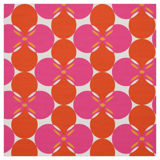 Retro Mod 60er 70er Blume Stoffmuster Stoff (Muster)