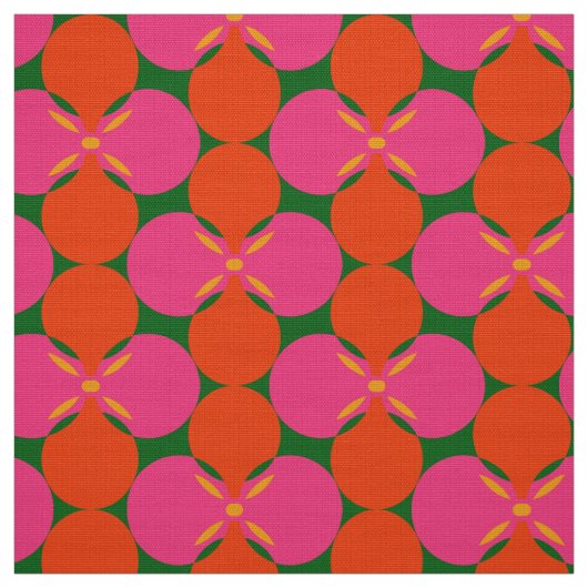 Retro Mod 60er 70er Blume Stoffmuster Stoff (Muster)