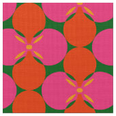Retro Mod 60er 70er Blume Stoffmuster Stoff (Nahaufnahme)