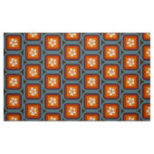 Retro Mod 60er 70er Blume Stoffmuster Stoff (Fat Quarter (45,7 x 55,9 cm))