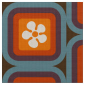 Retro Mod 60er 70er Blume Stoffmuster Stoff (Nahaufnahme)