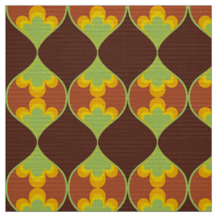 Retro Mod 60er 70er Blume Stoffmuster Stoff