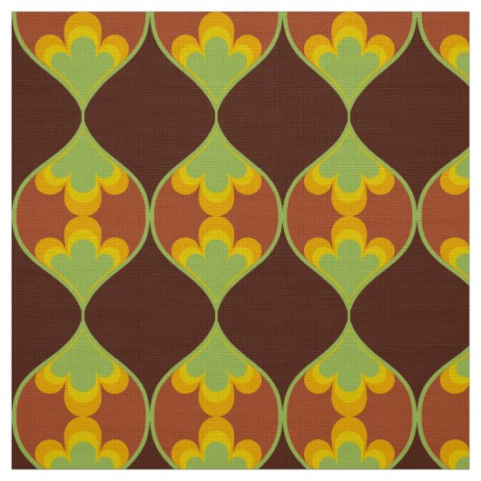 Retro Mod 60er 70er Blume Stoffmuster Stoff (Muster)