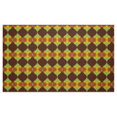 Retro Mod 60er 70er Blume Stoffmuster Stoff (Fat Quarter (45,7 x 55,9 cm))