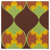 Retro-Mod-60er-70er-Blumenstoffmuster Stoff (Nahaufnahme)