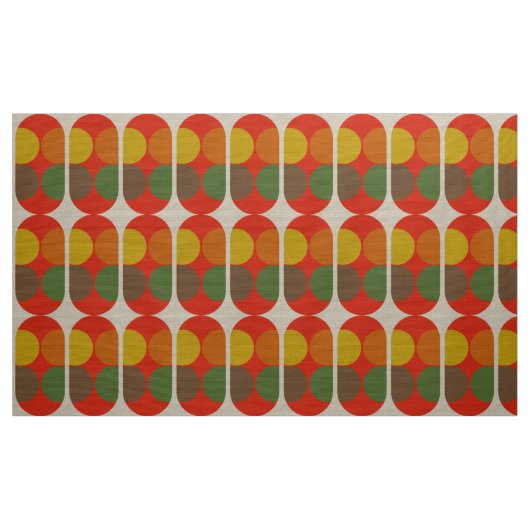 Retro Mod 60er 70er Stoffmuster Stoff (Yard (91,4 cm))