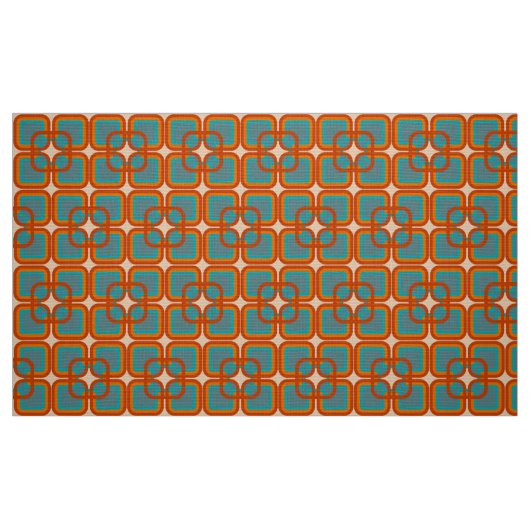 Retro Mod 60er 70er Stoffmuster Stoff (Fat Quarter (45,7 x 55,9 cm))