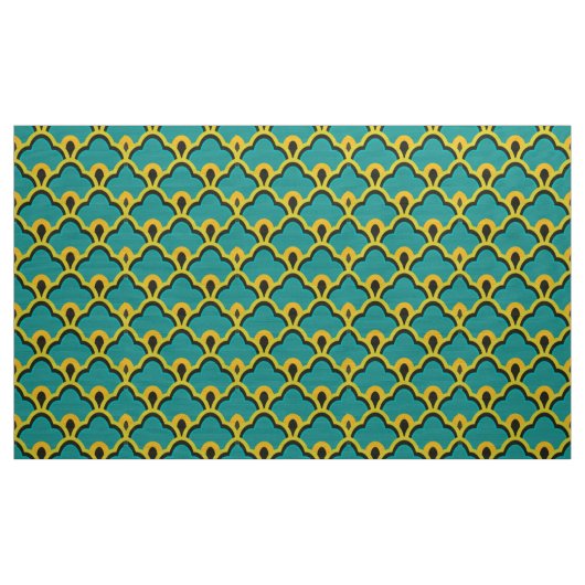 Retro Mod 60er 70er Stoffmuster Stoff (Yard (91,4 cm))