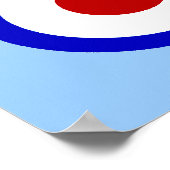 Retro-Mod-60er-Kreismuster Poster (Ecke)