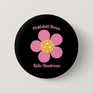 Retro Mod 70er Jahre Ckleball Blumen D Button