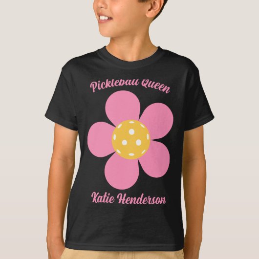 Retro Mod 70s Ckleball Flower D T-Shirt (Vorderseite)