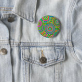 Retro Mod abstrakte Kreise, grün und orange rot Button (Beispiel)