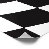 Retro-Mod auf Karo-Hintergrund Poster (Ecke)