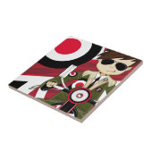 Retro Mod auf Roller Fliese (Seite)