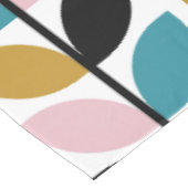 Retro-Mod-Blätter Stiems Muster Tischdecke (Schrägansicht)