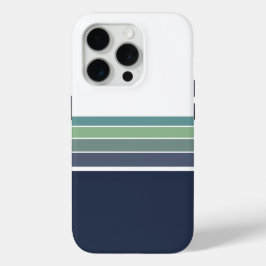 Retro/Mod blau und grün gestreift Case-Mate iPhone Hülle