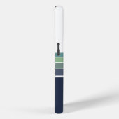 Retro/Mod blau und grün gestreift Case-Mate iPhone Hülle (Rückseite / Rechts)