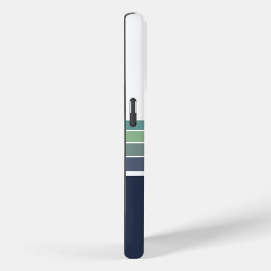 Retro/Mod blau und grün gestreift Case-Mate iPhone Hülle (Rückseite / Rechts)