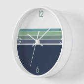 Retro/Mod blau und grün gestreift Uhr (Winkel)