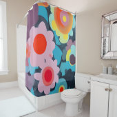 Retro-Mod-Blume Duschvorhang (Beispiel)