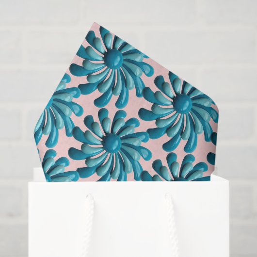 Retro-MOD-Blume - Frühjahrsommer-Hochzeit Seidenpapier (Geschenktüte)