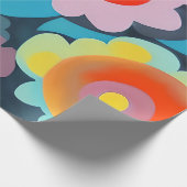 Retro-Mod-Blume Geschenkpapier (Ecke)
