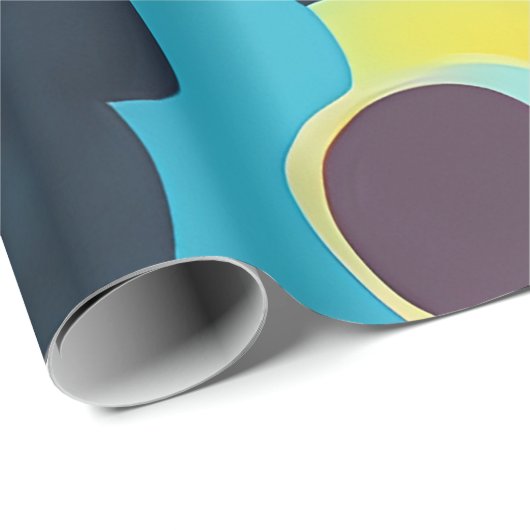 Retro-Mod-Blume Geschenkpapier (Rolleneckpunkt)