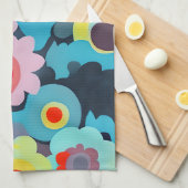 Retro-Mod-Blume Geschirrtuch (Viertel Falte)