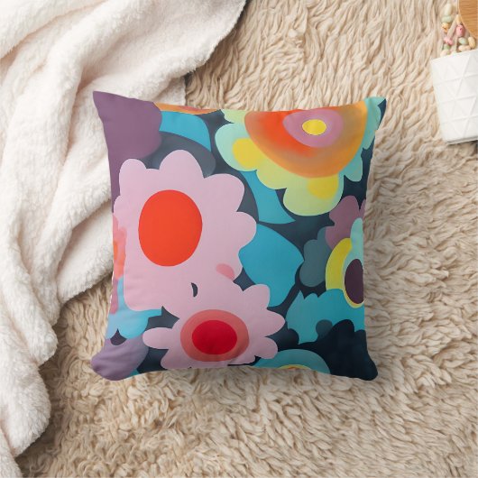 Retro-Mod-Blume Kissen (Decke)